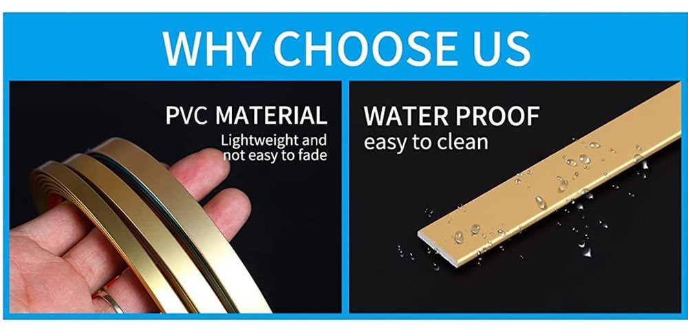 2  gold peel and stick trim