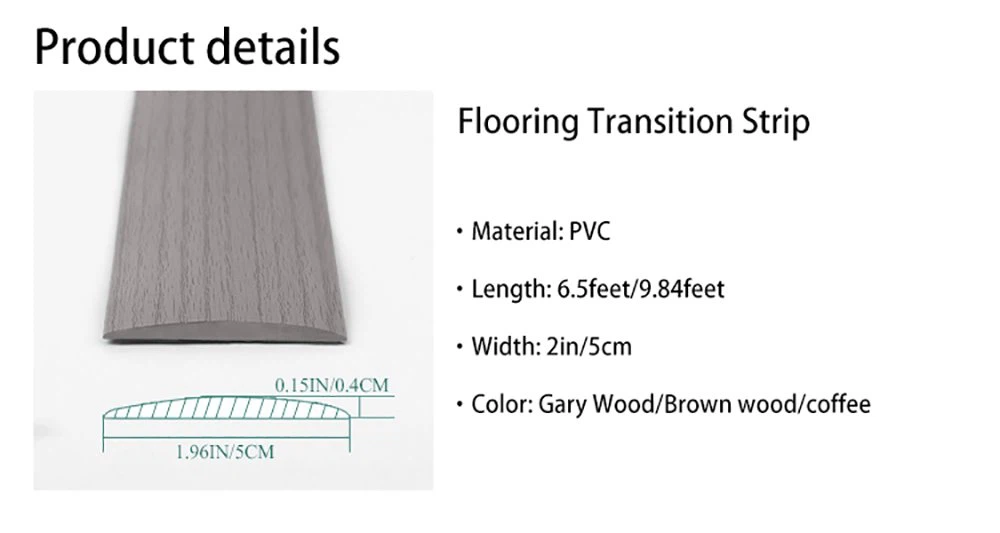 2 flexible vinyl floor trim
