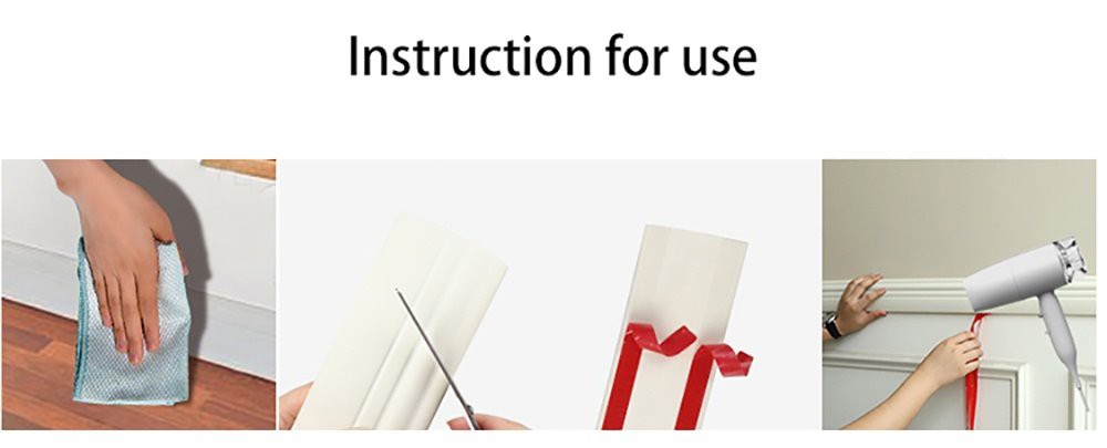 3 wall baseboard skirting