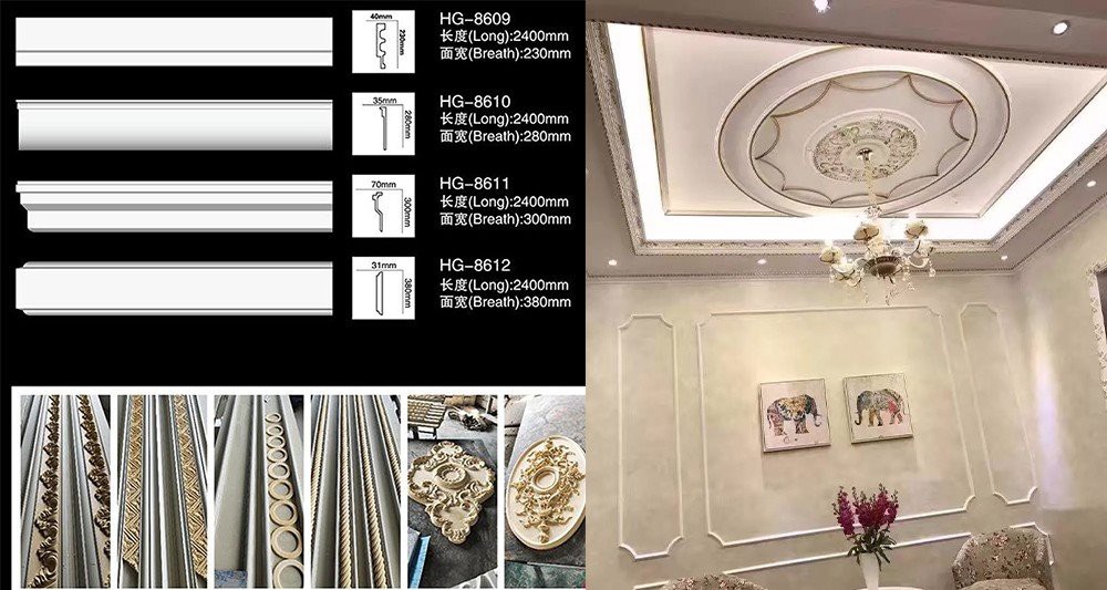 4 PU Decorative Corner Ceiling trim