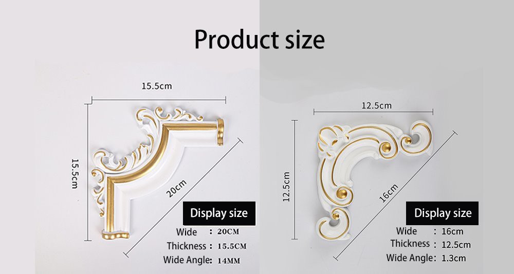 2 Decorative flowers carved applique