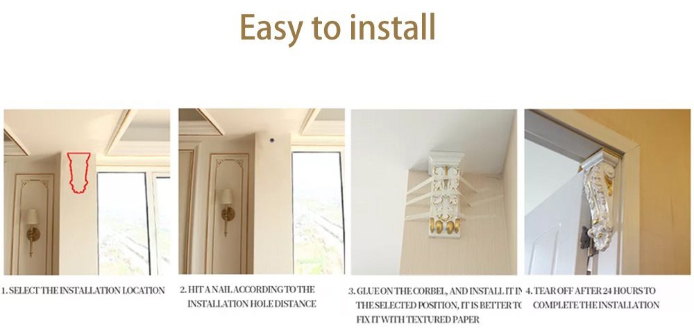 6 Decoration Carved Moulding Corbel