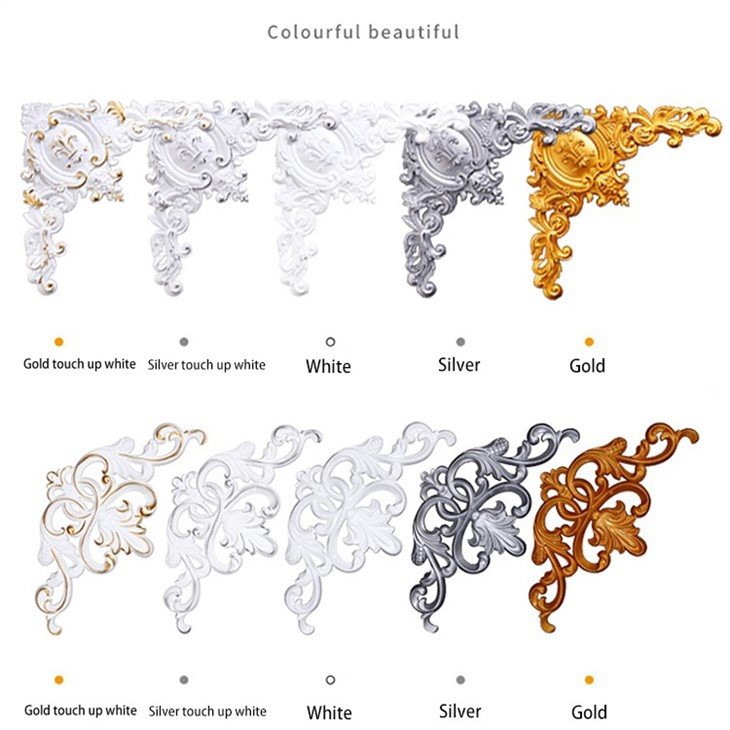 4 decorative flower wall corner onlay