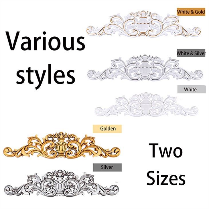 4 Carved Appliques for Furniture Decor