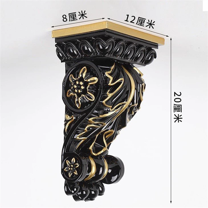 2 black and gold Plastic exterior corbels brackets