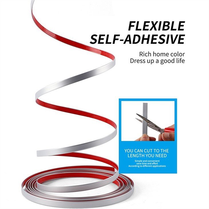 2 peel and stick edge trim silver